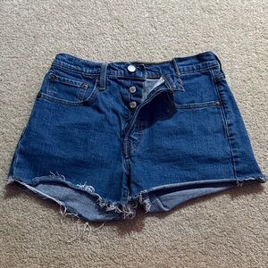 Levi's Dark Blue Jean Shorts